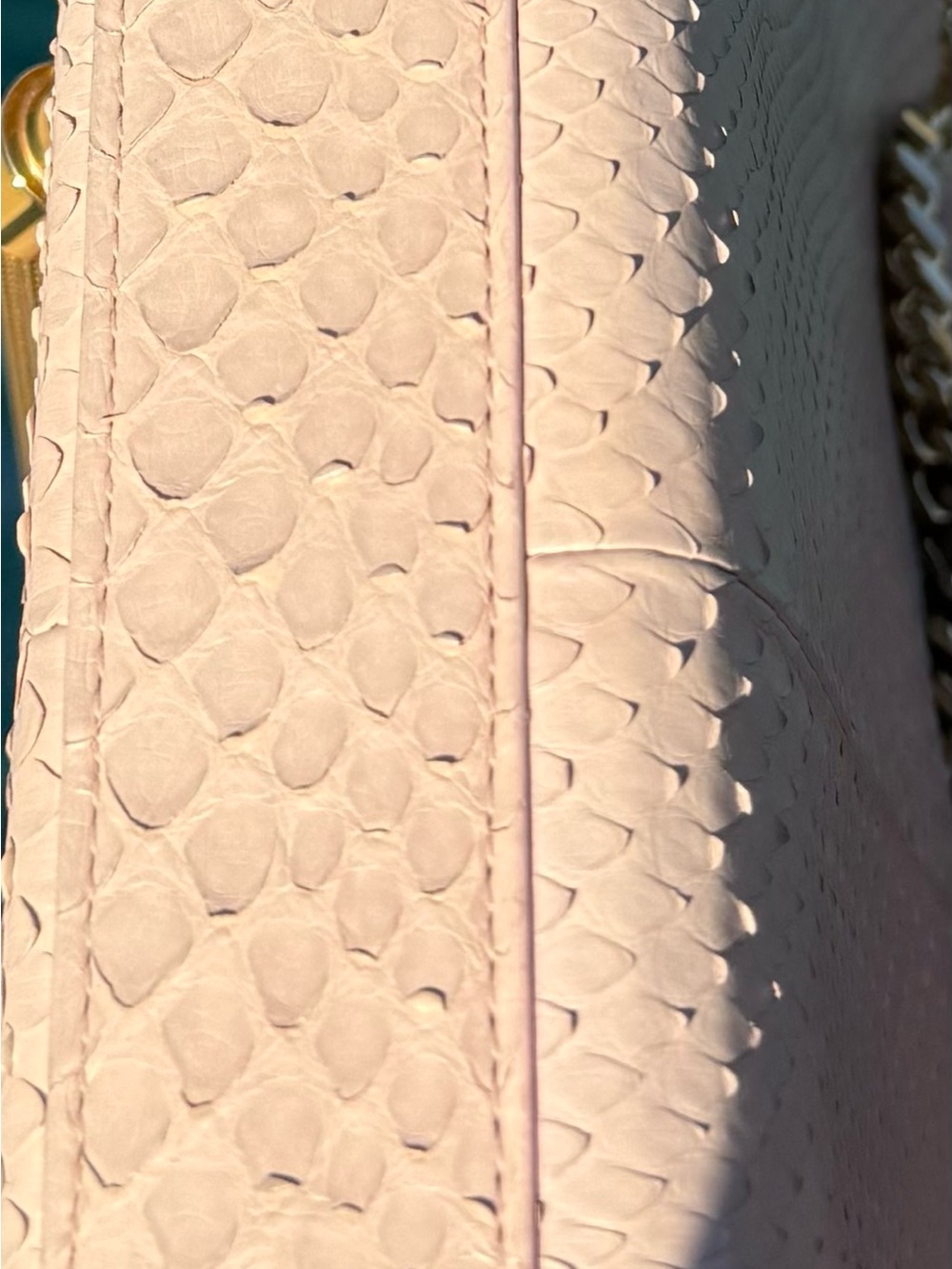 Auth Saint Laurent Python Medium Kate Tassel Bag Blush Pink Beige 2015 w/ COA - Picture 14 of 16